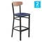 Flash Furniture Blue Vinyl Barstool with Natural Wood Back, 2PK 2-XU-DG6V6BLV-NAT-GG - alternate 7